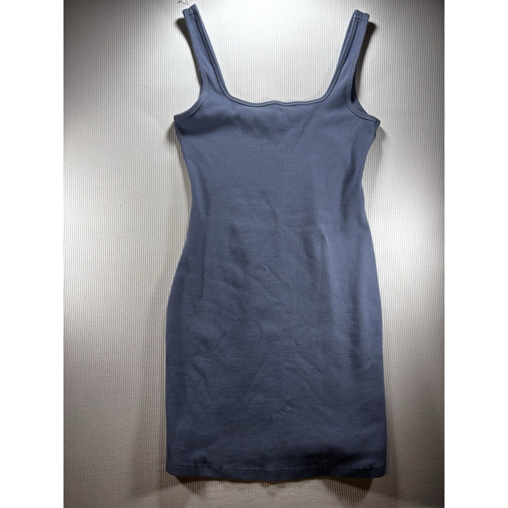Hollister Bodycon Tank‎ Dress Ribbed Knit Square Neck Gray Medium Sexy Short